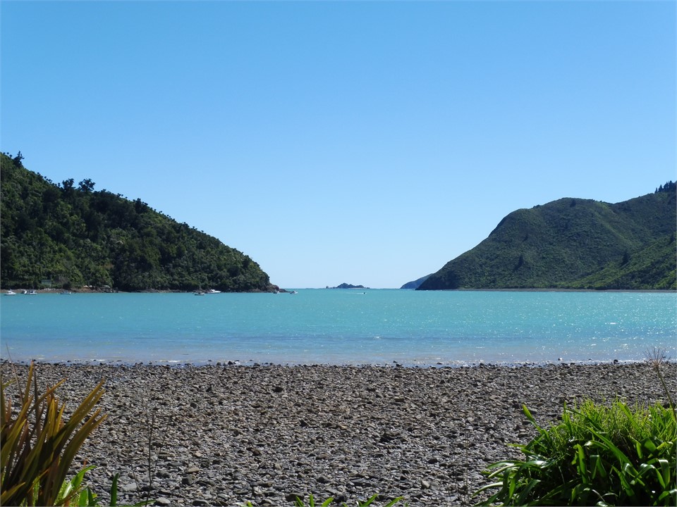 View from Okiwi Bay beach