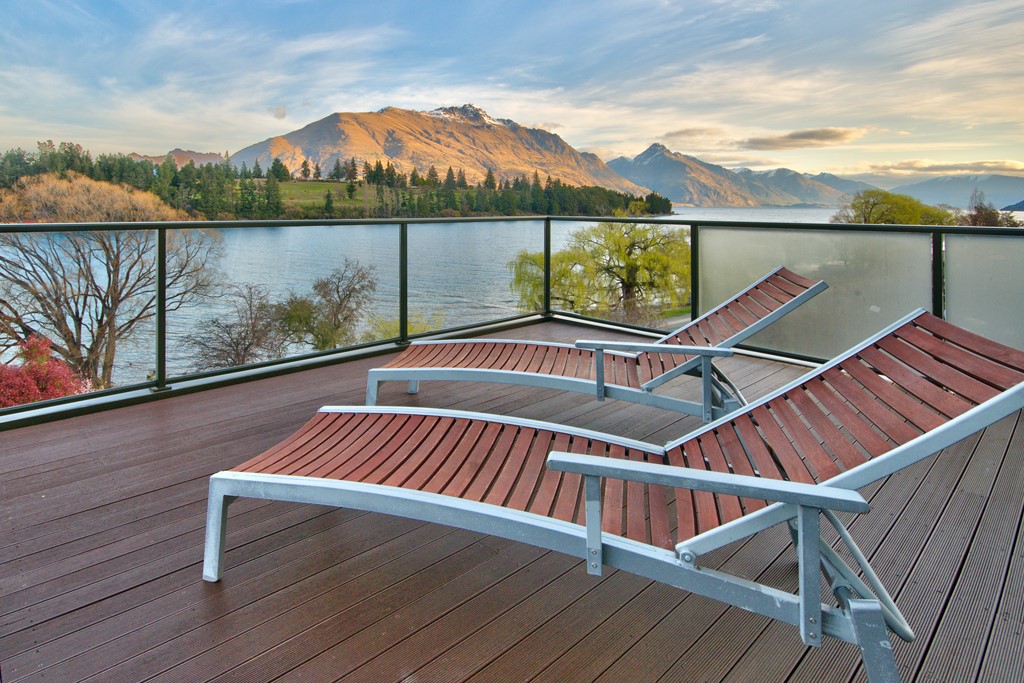 Beautiful spring evening on the deck