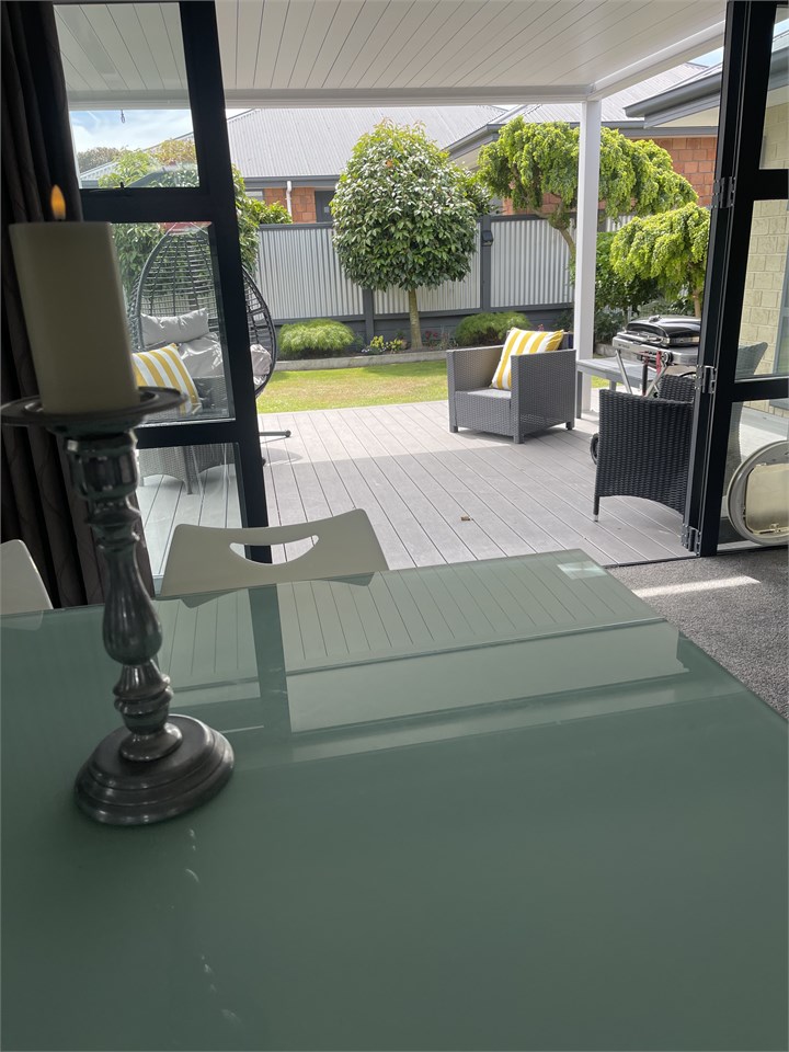 Inside outside flow through double doors