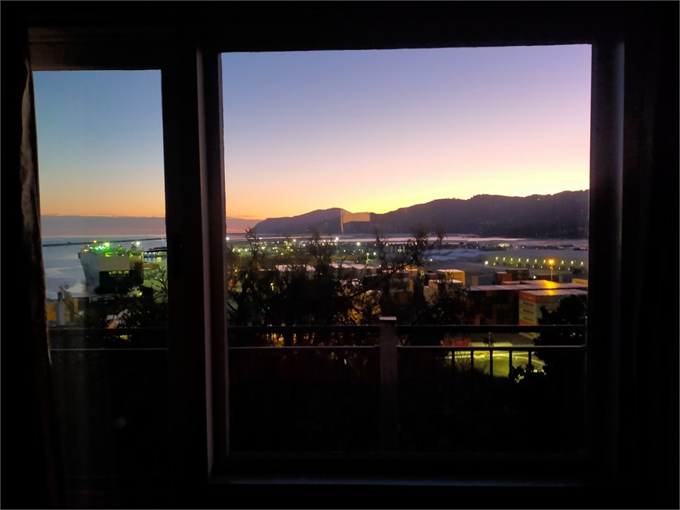 Dawn view from master bedroom