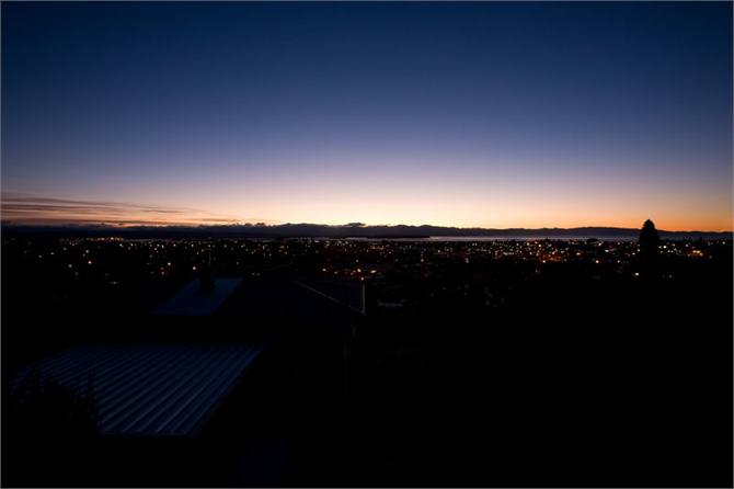 Night view over to Tasman Bay