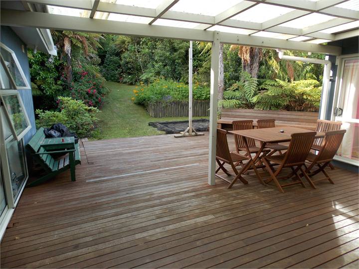 Back of house - deck and garden