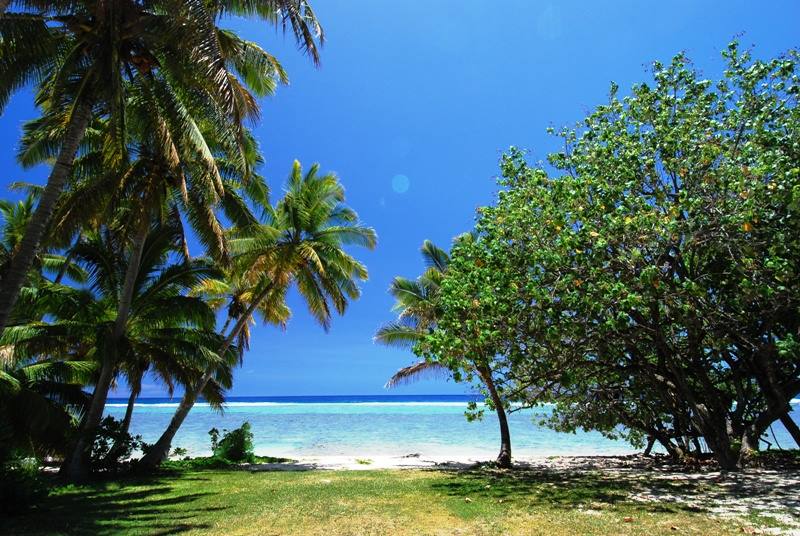 Looking through to the beach