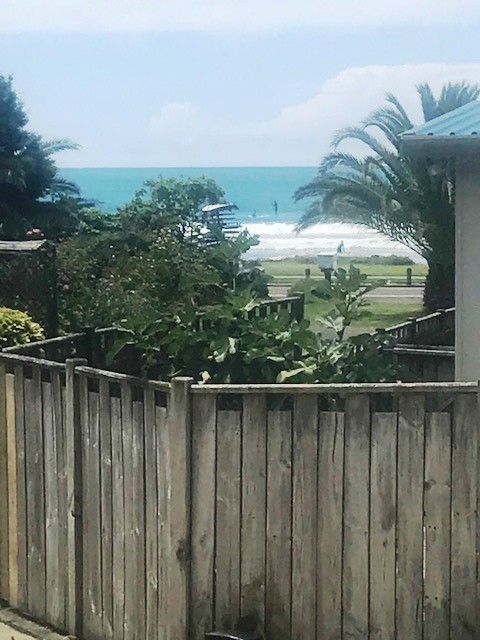 View down driveway from deck and bedroom