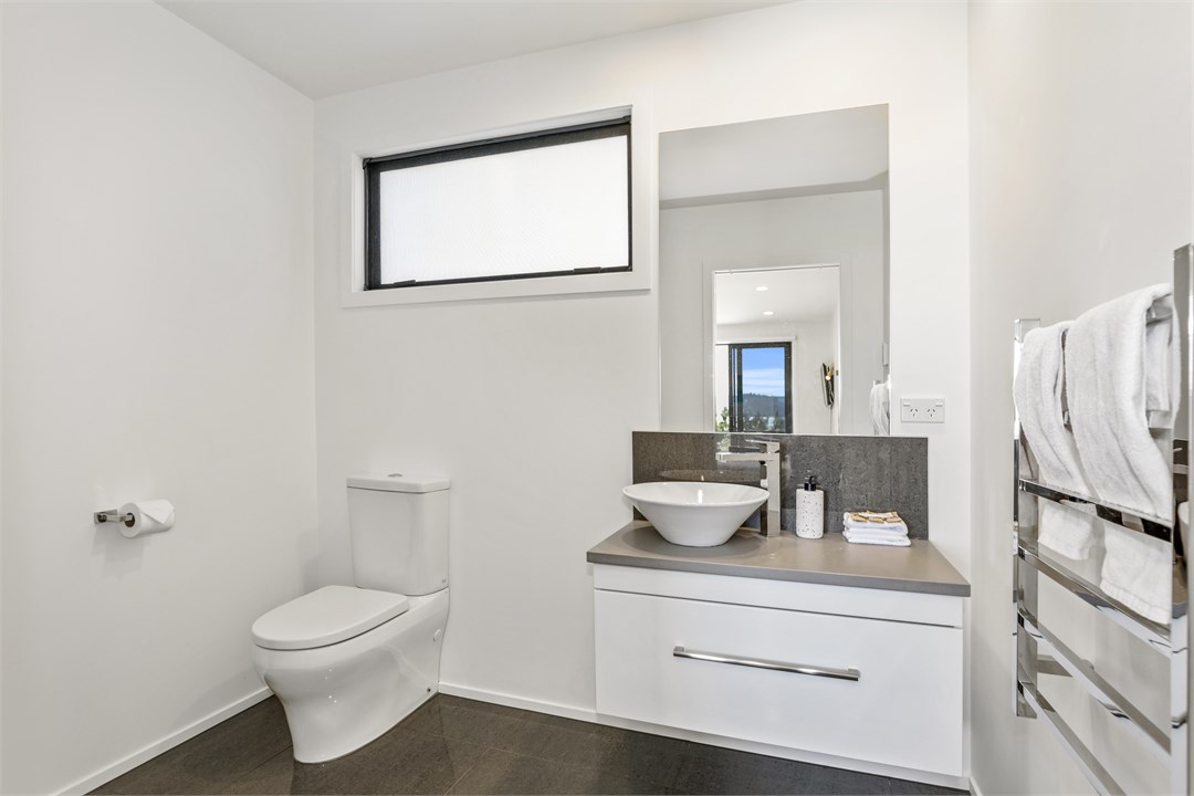 One of three bathrooms