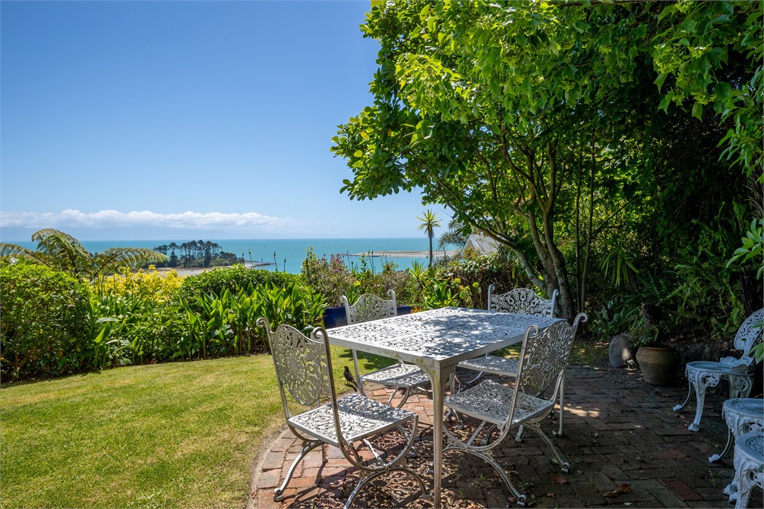 Brick patio with scenic views