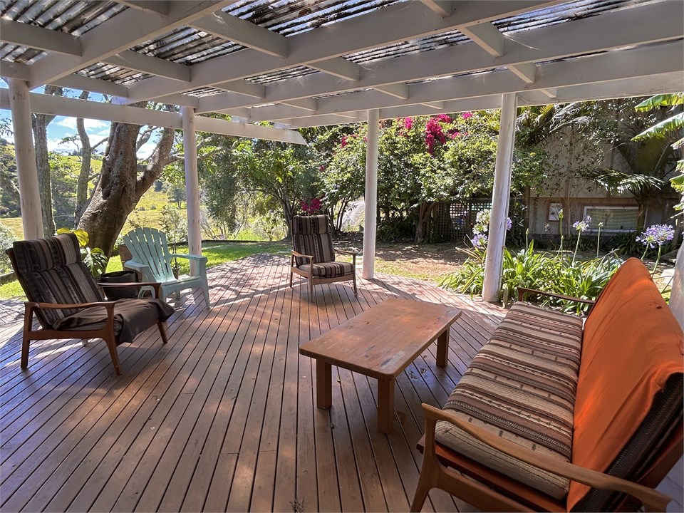 Outdoor heat lamp and pet friendly property