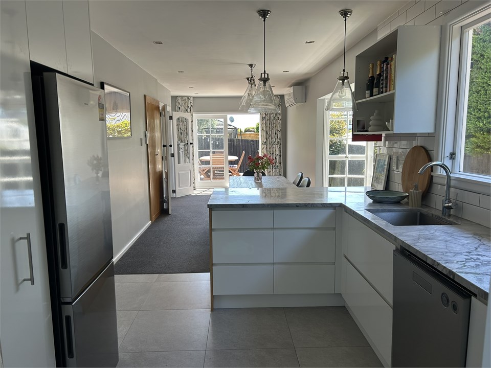 Kitchen, dining, indoor outdoor flow