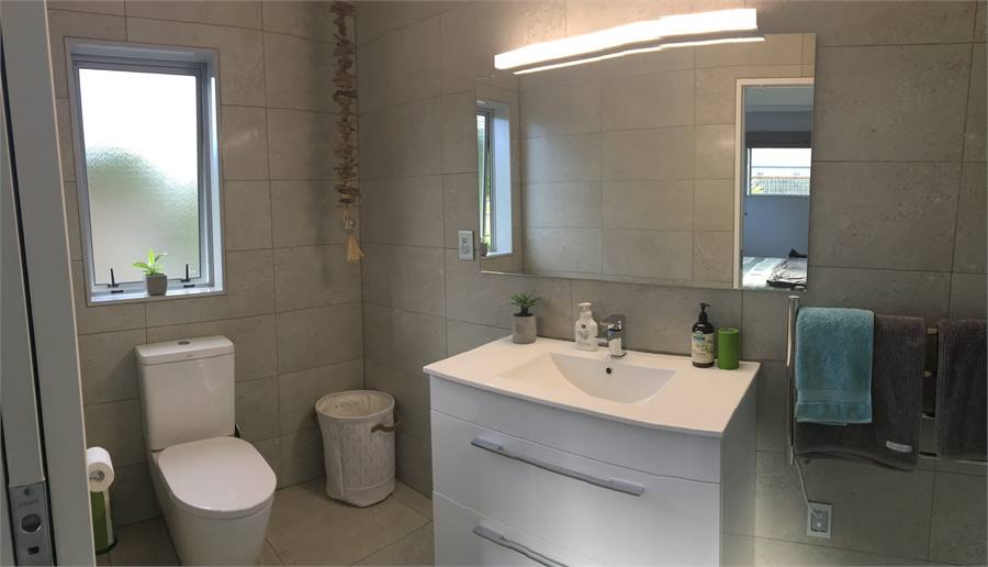 Spacious ensuite with heated towel rail