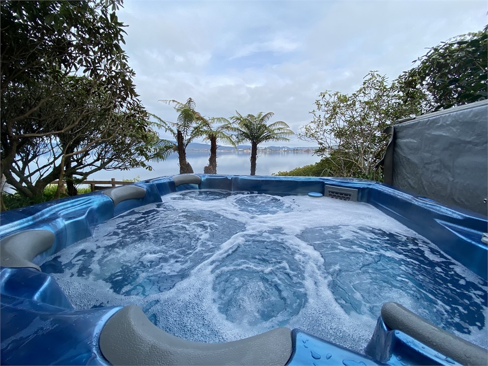 The spa - hot and ready on arrival