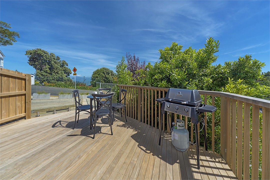 Upstairs deck and BBQ area