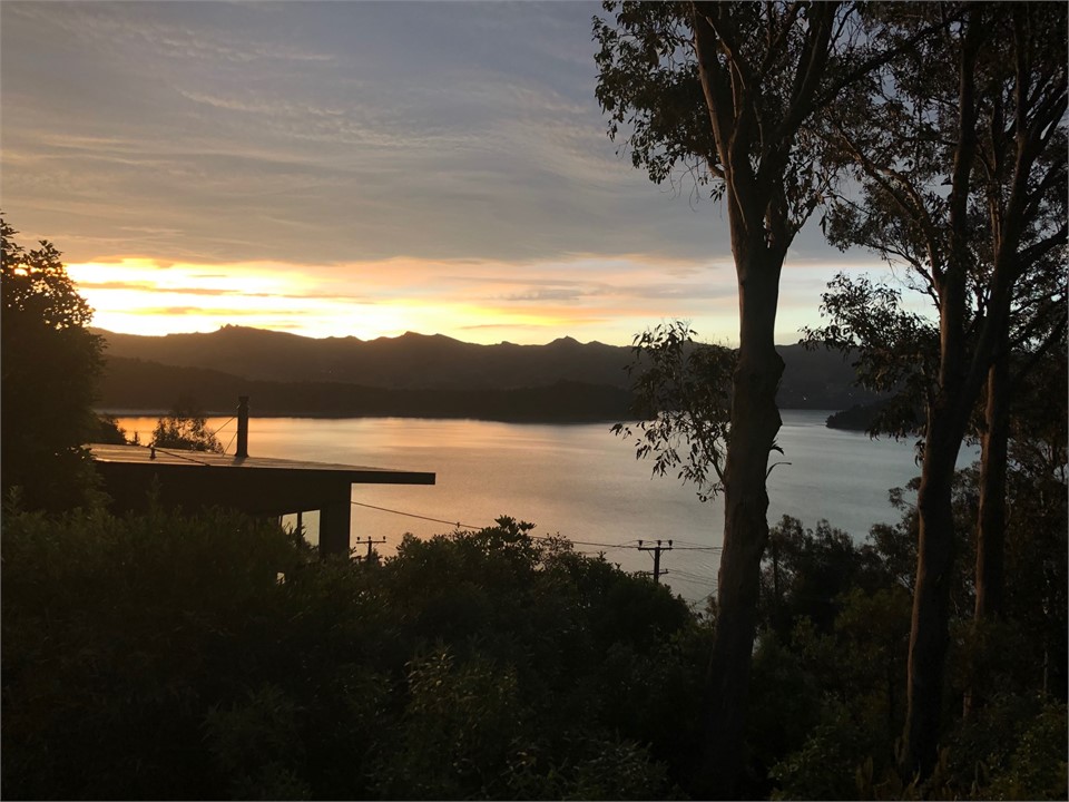 Sunset looking towards Port Hills