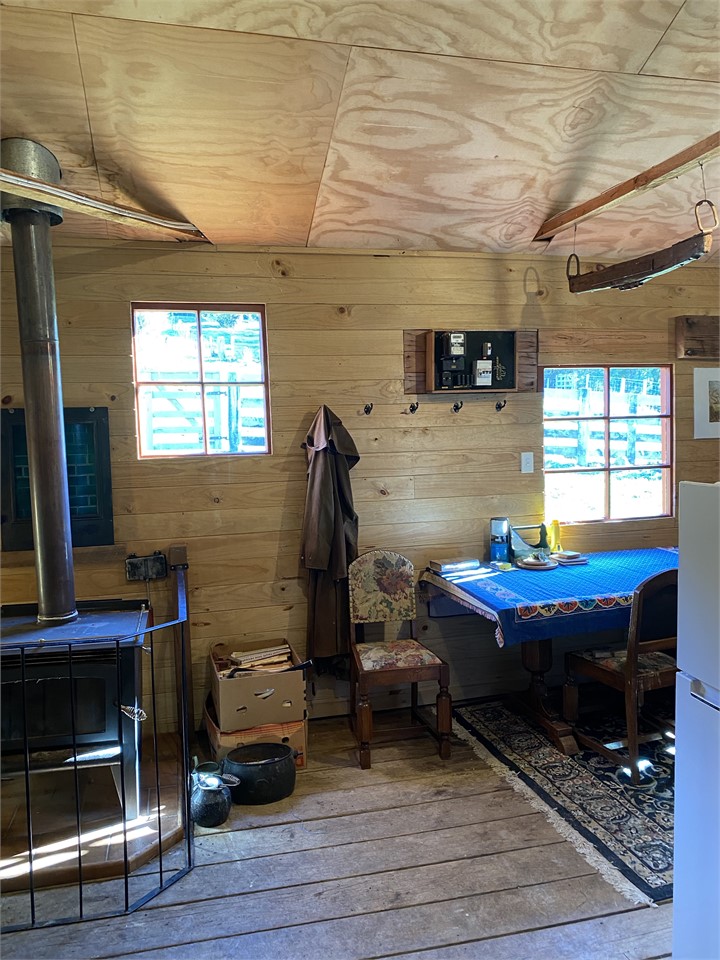 warm dining and kitchen area