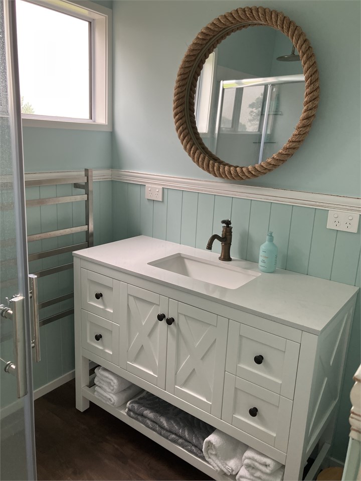 Upstairs bathroom with shower