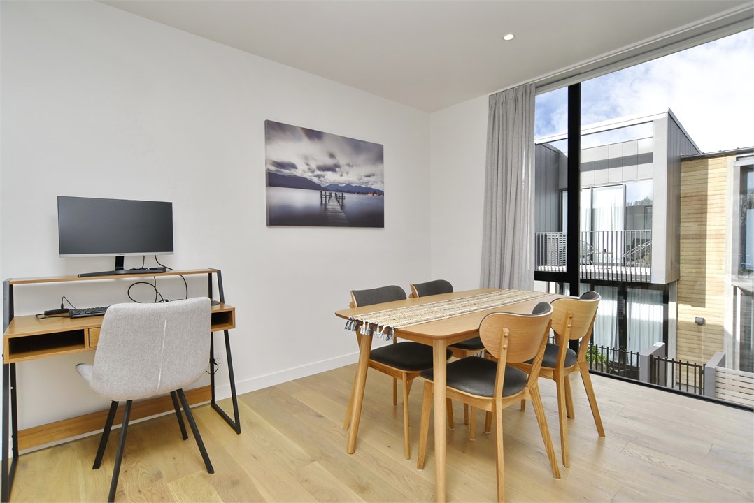 Dining table that seats 4 people and a desk