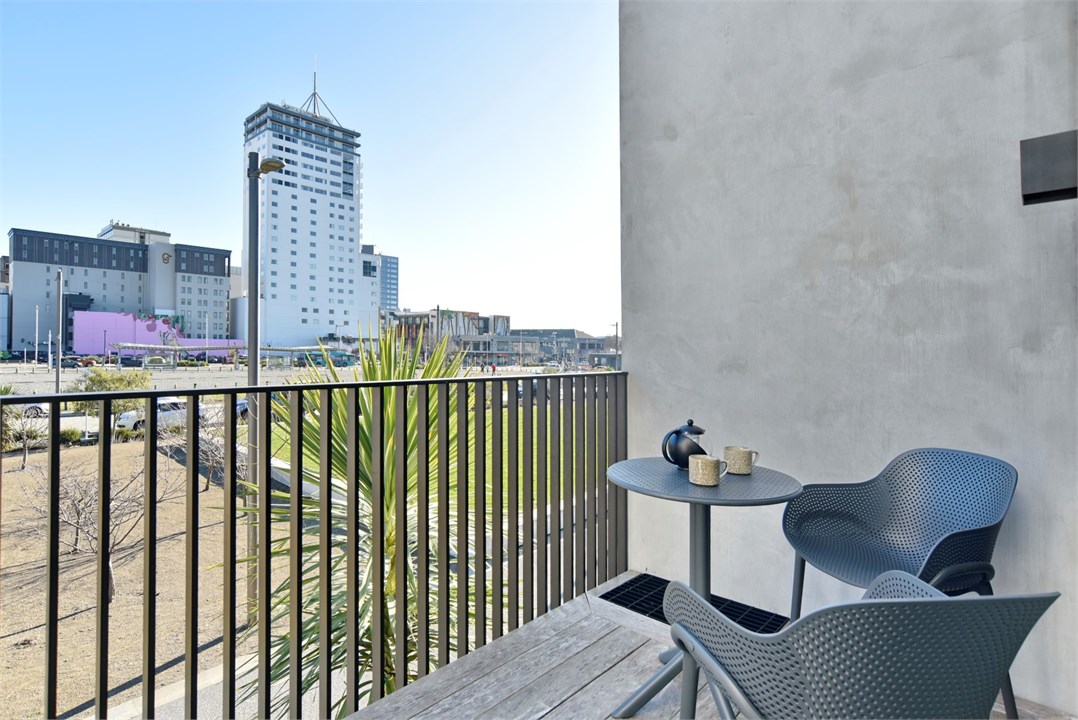 Seating area on the balcony