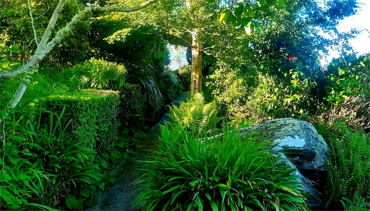 Down the path to the bottom section