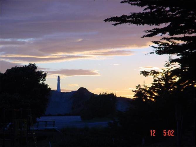 Night time view of lighthouse