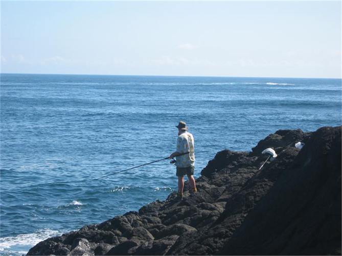 Rock fishing is handy