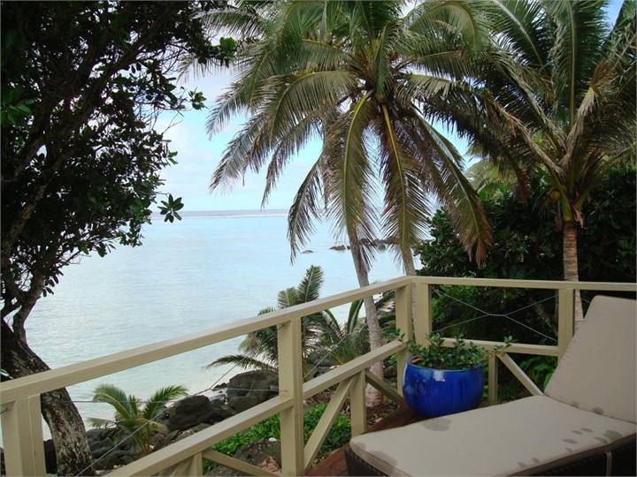 Views down to the beachfront