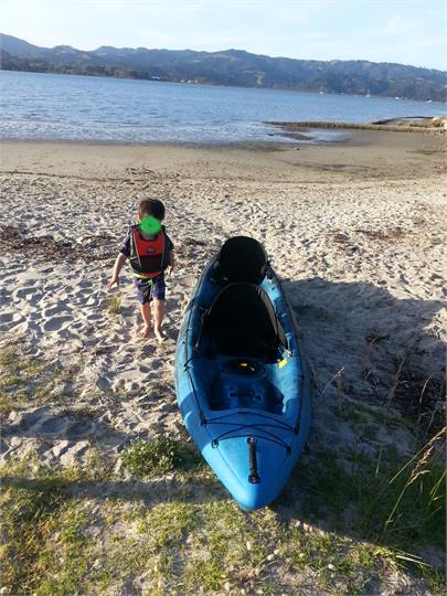 Kayaking in a sunny day