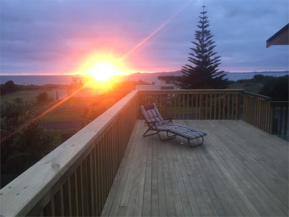 Sunrise from side deck