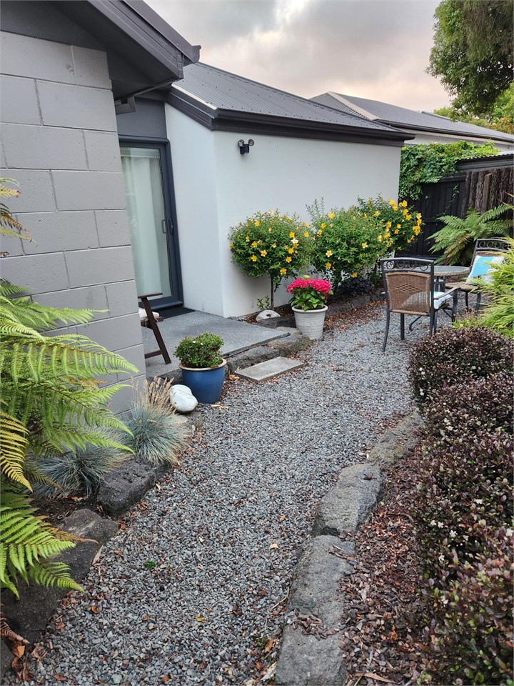 Private outside patio area