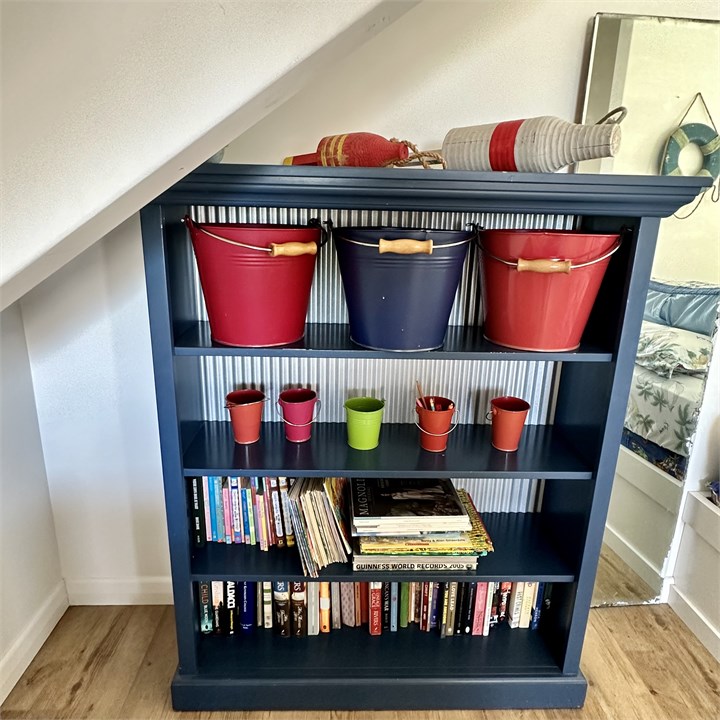 Some books, games, and toys for the kids.