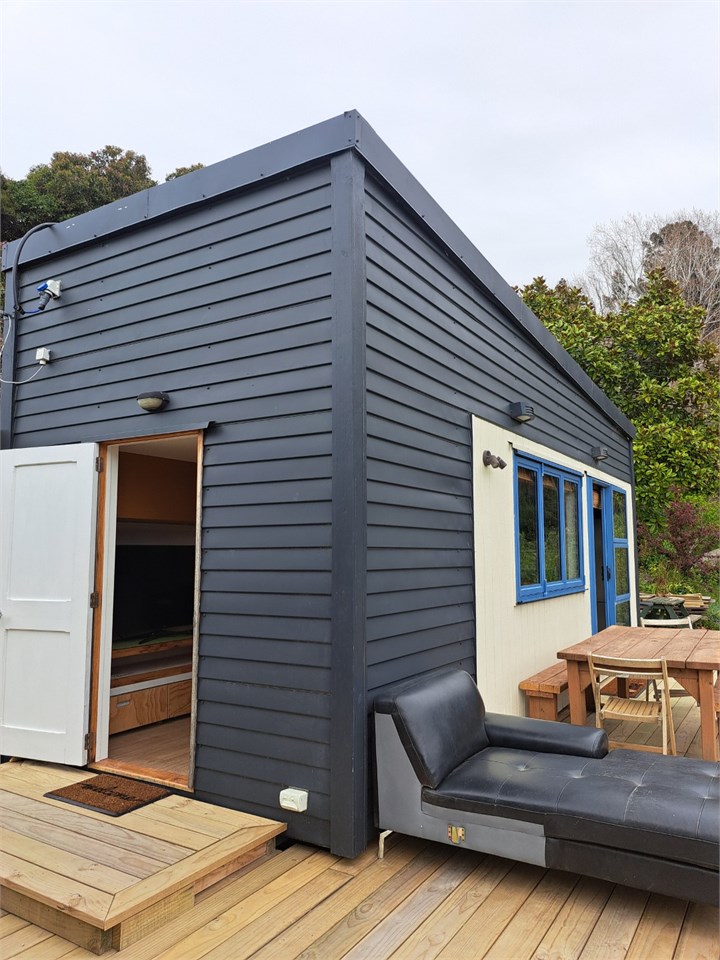 Exterior view of the tiny house