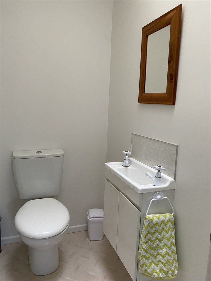 Separate toilet and hand basin