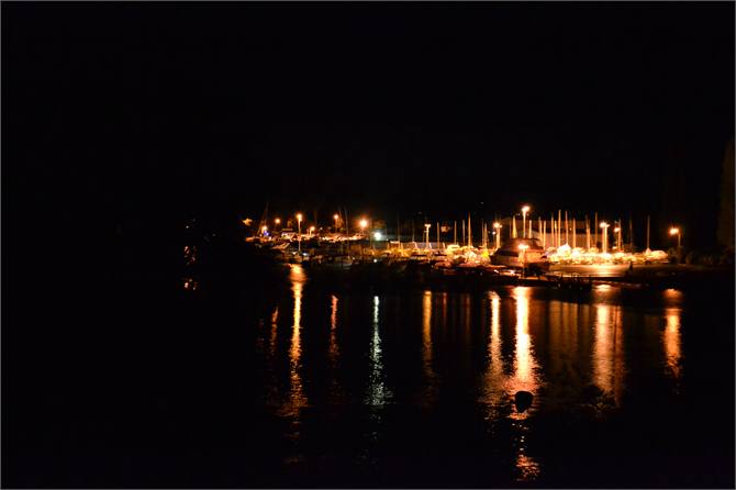 Night view of the Marina