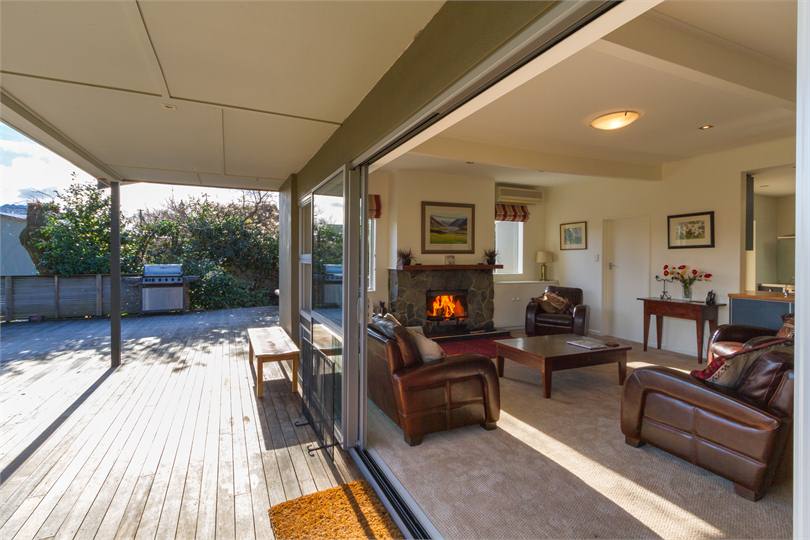 Deck and living room