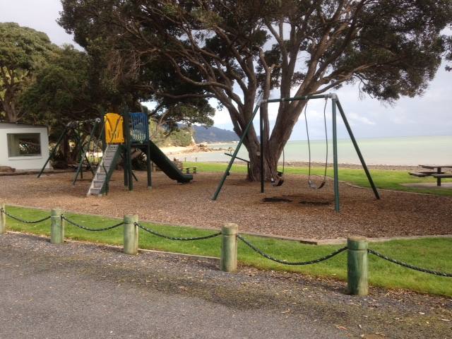 Kiddies playground at Waiomu beach