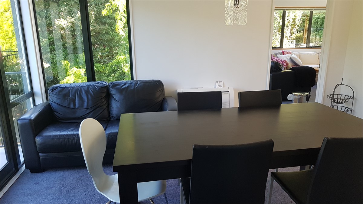 Dining area looking through to living