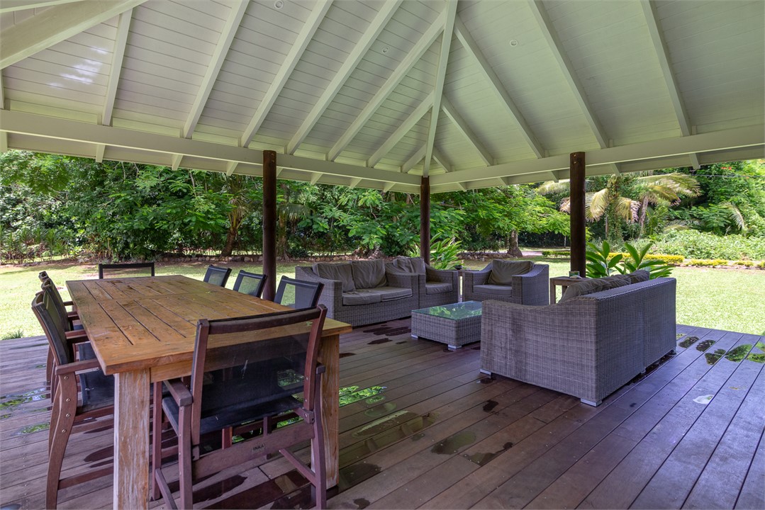 Ample seating on the deck