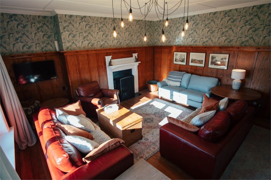 Living area with sofa bed