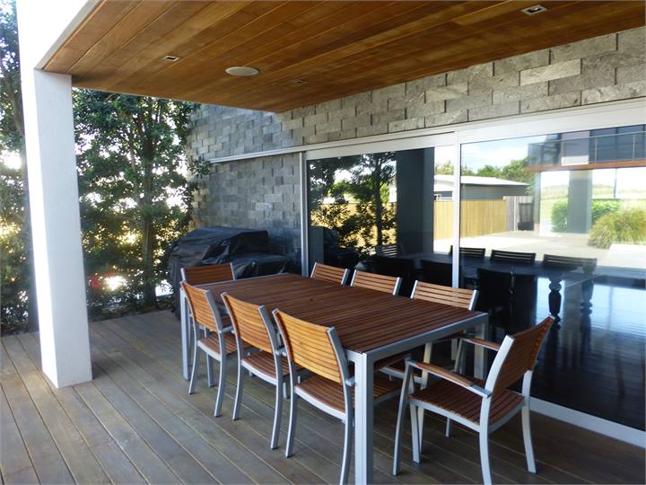 8 seater outside table down stairs by games room  