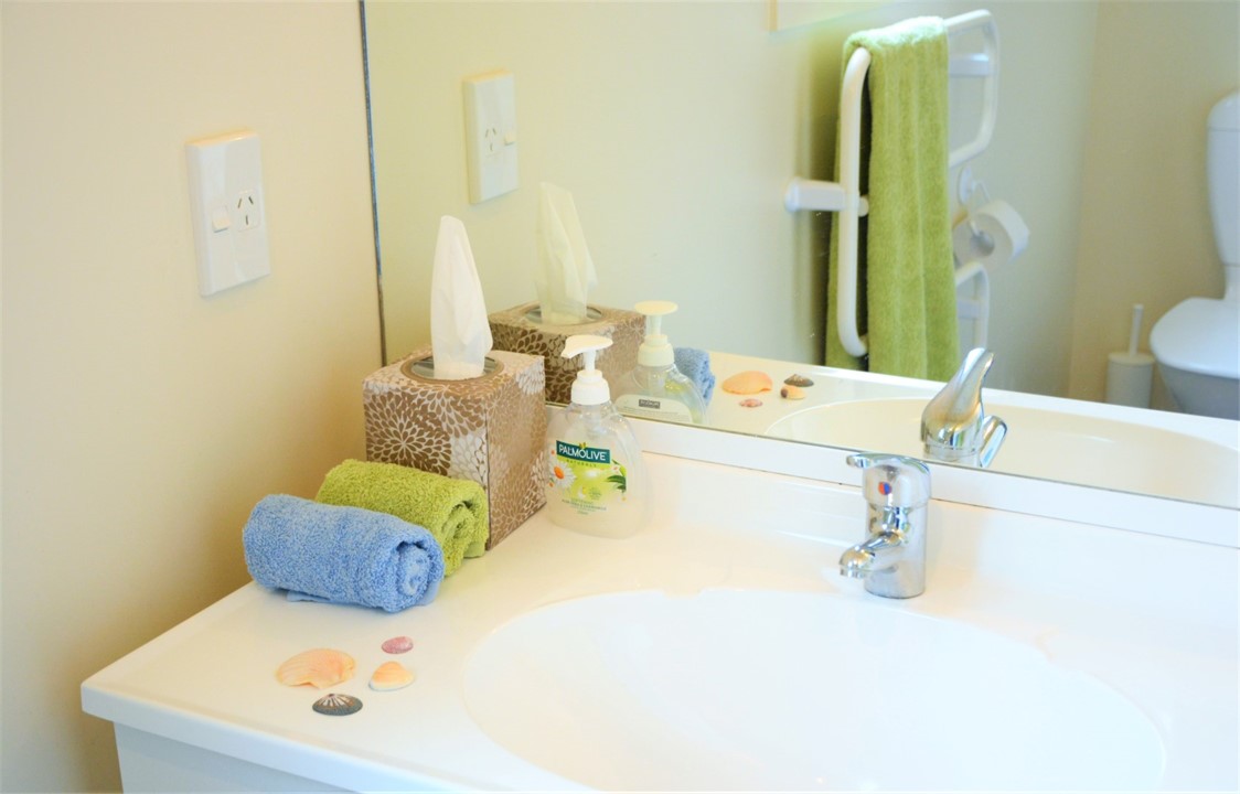 Towel Warming Rack (look at the mirror)