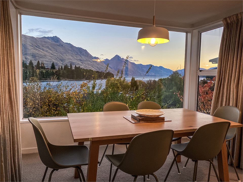 Sunset view from dining room