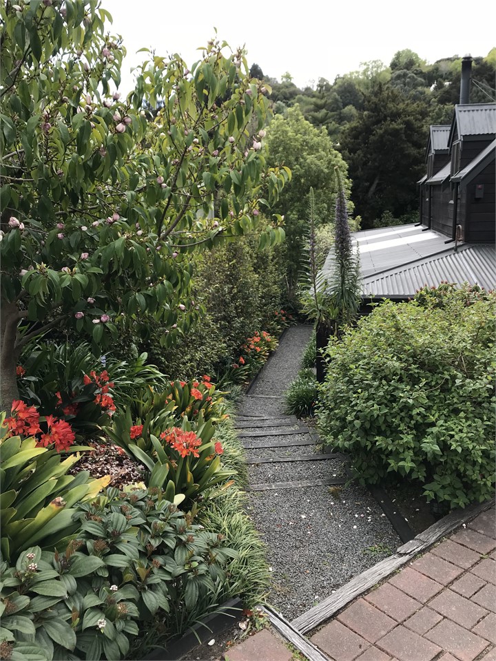Left side path down to back garden