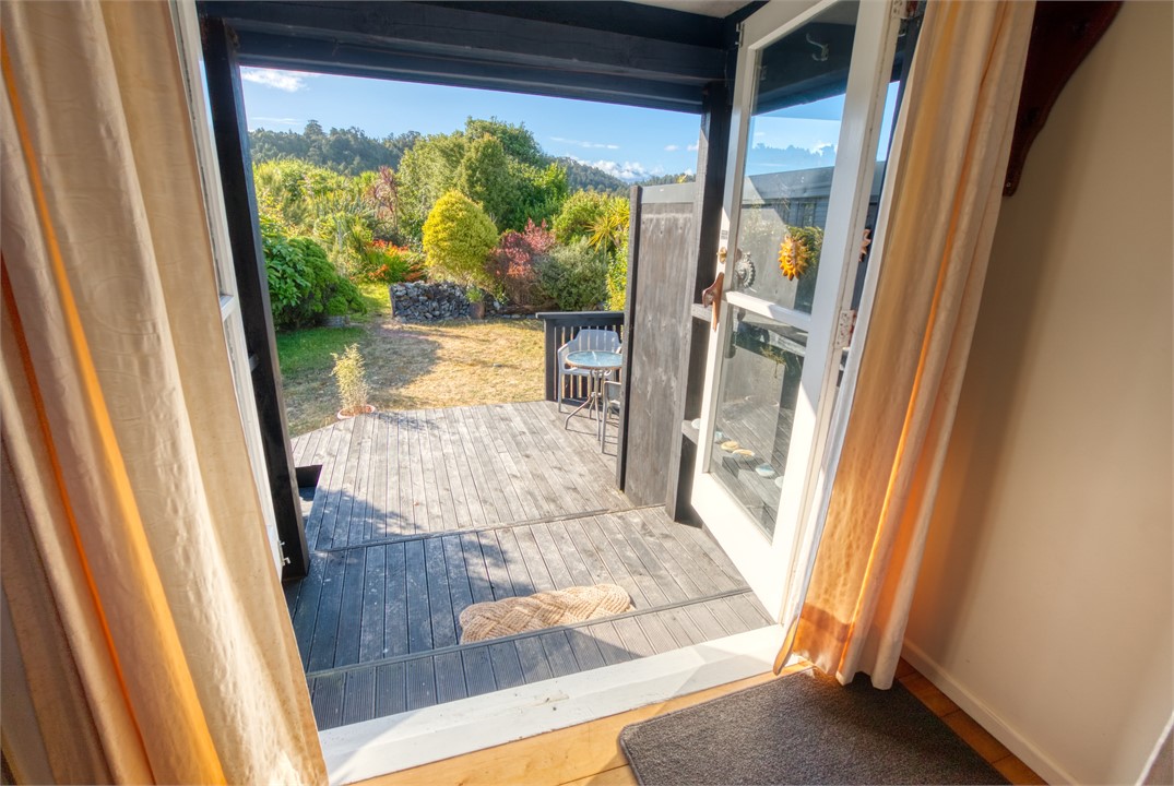 French doors opening out to back porch