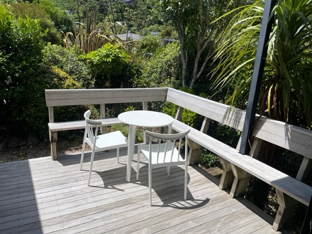 Small deck, gets the morning sun