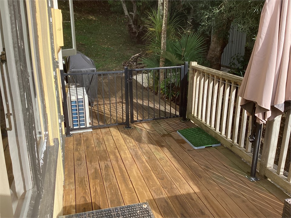 Gated deck area