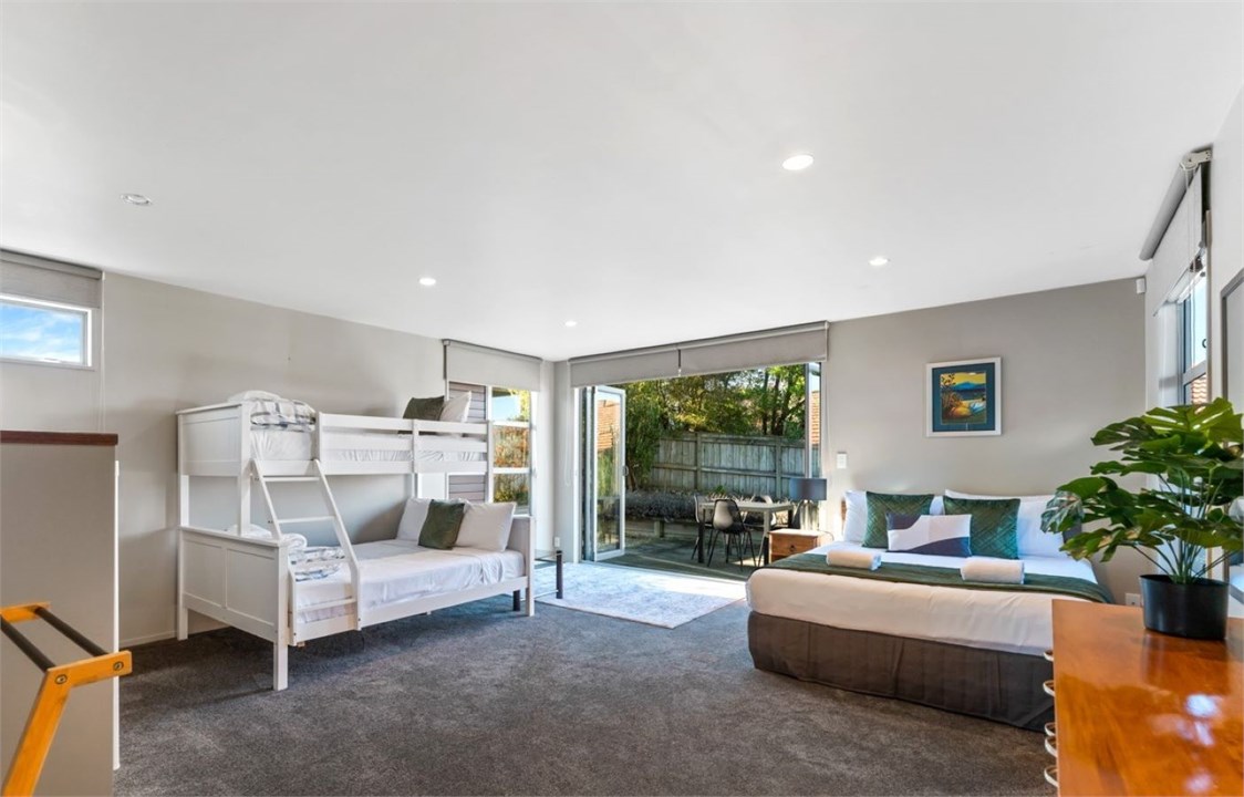 This bedroom has a kitchenette