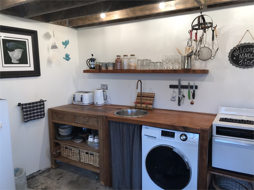 Breakfast foods and home baked treats are provided