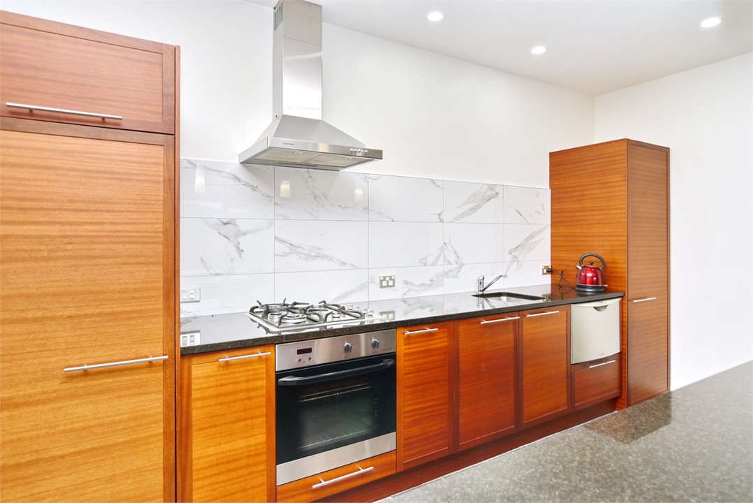 Fully equipped kitchen with a sitting area at the 