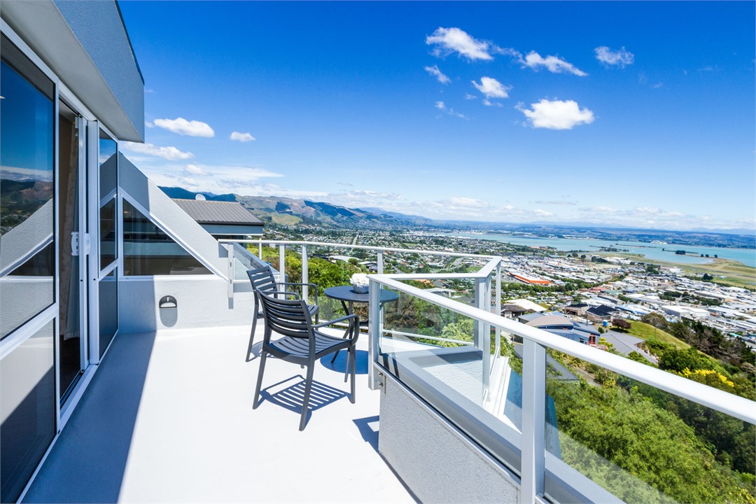 Private upstairs balcony and views