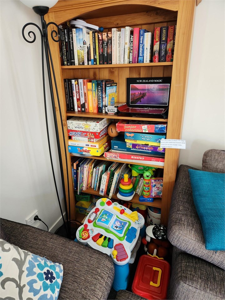 Books, games, toys. Help yourself!