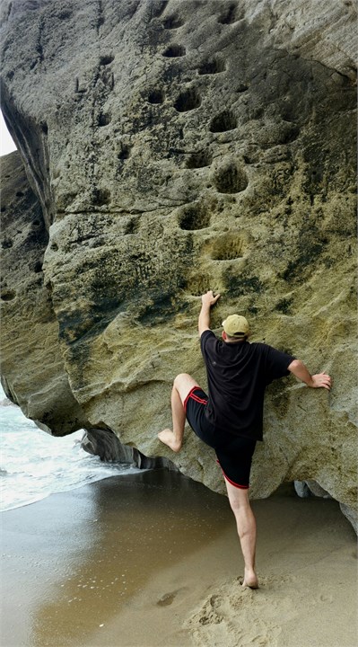 South end of beach- showing off!