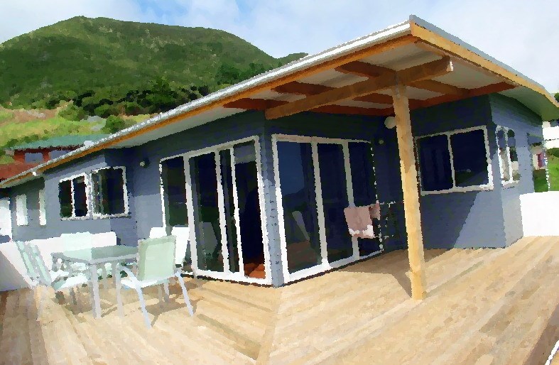 Large deck with beautiful views